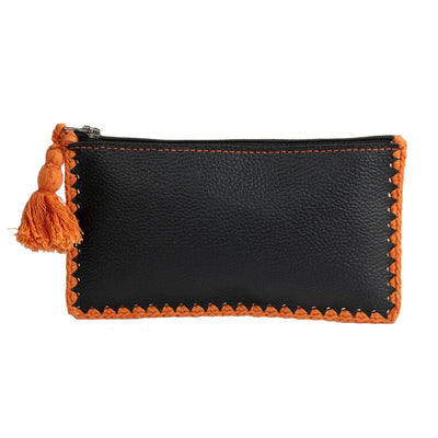 Compact Eco Pouch – Handcrafted from Upcycled Materials – Womens Clutch on Brown Living™. SKU: CL0011. Img 2.