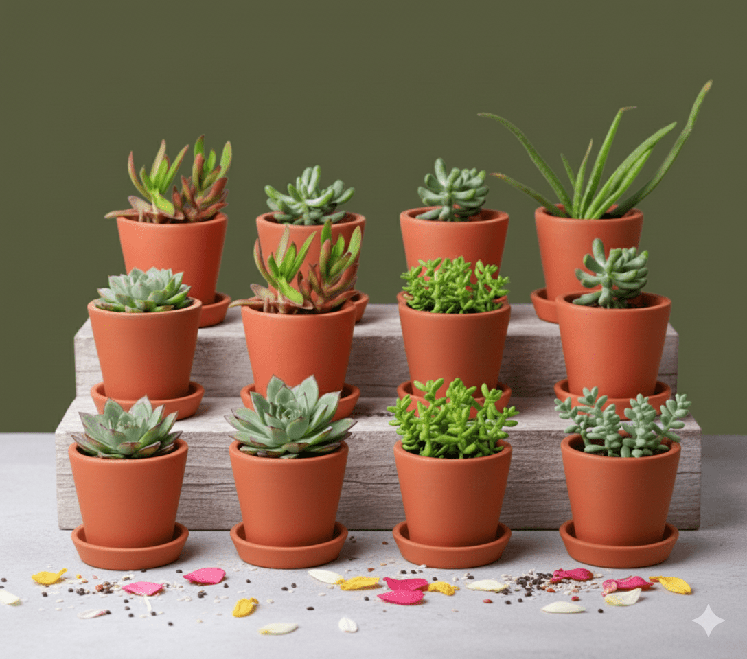Cone Planter Small – 4 Inch | Indoor & Outdoor Plant Pot | Decorative – Home & Garden on Brown Living™. SKU: PL7-10. Img 34.