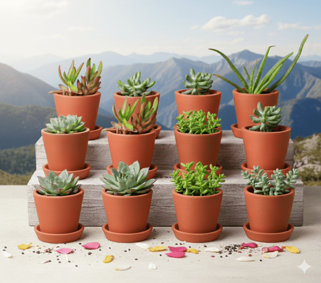 Cone Planter Small – 4 Inch | Indoor & Outdoor Plant Pot | Decorative – Home & Garden on Brown Living™. SKU: PL7-12. Img 37.