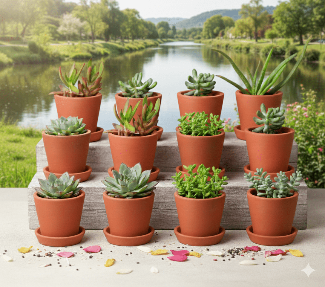 Cone Planter Small – 4 Inch | Indoor & Outdoor Plant Pot | Decorative – Home & Garden on Brown Living™. SKU: PL7-12. Img 36.