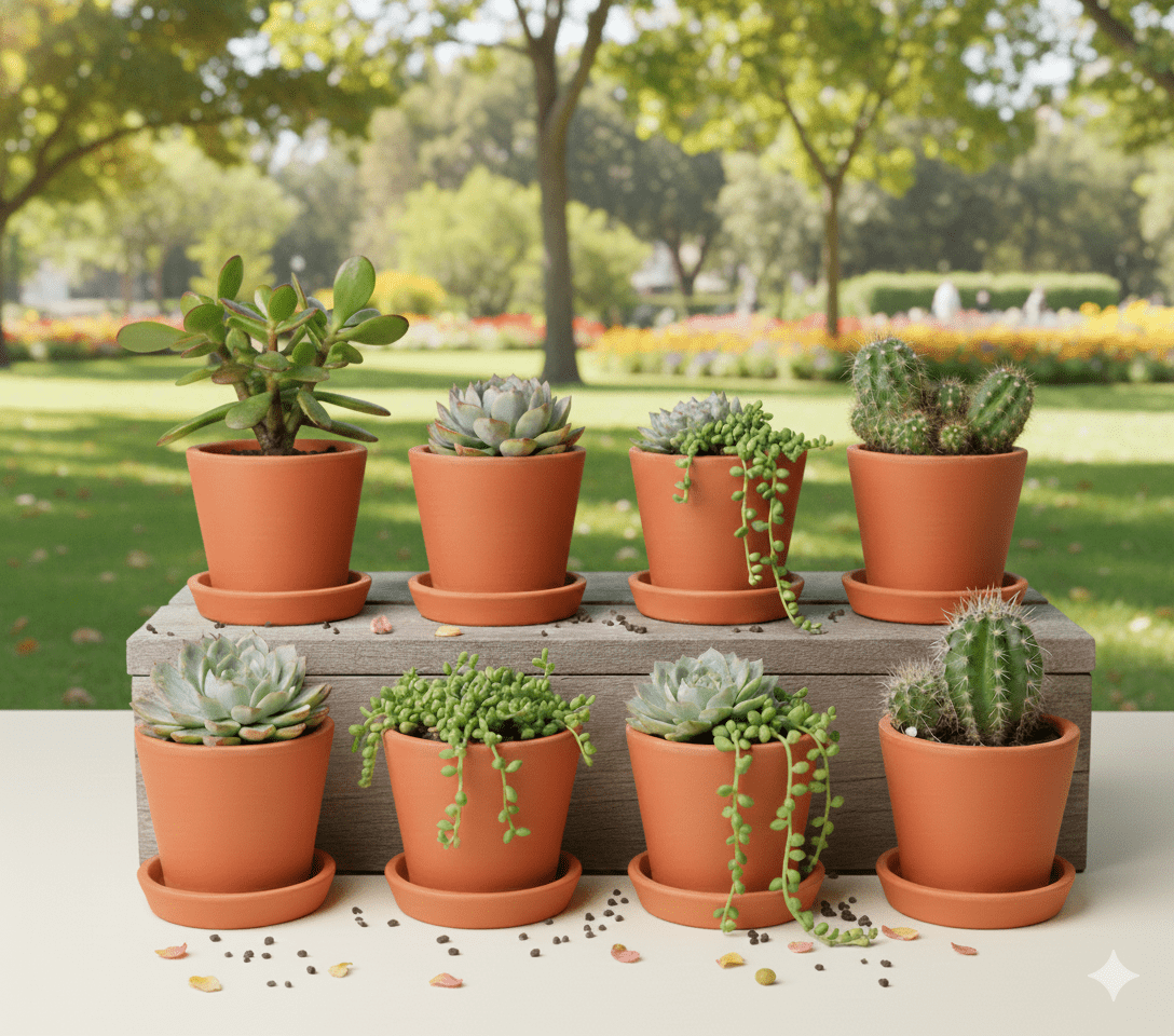 Cone Planter Small – 4 Inch | Indoor & Outdoor Plant Pot | Decorative – Home & Garden on Brown Living™. SKU: PL7-6. Img 23.