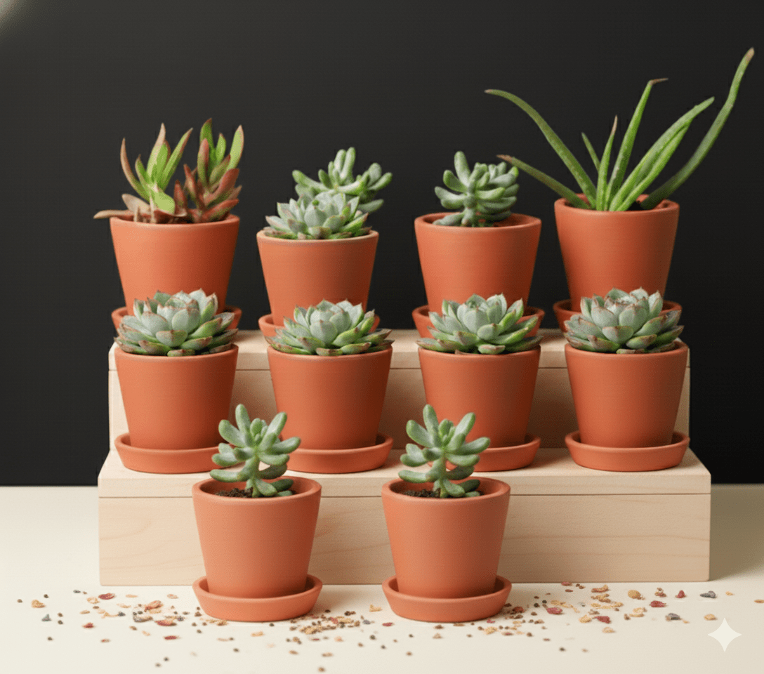 Cone Planter Small – 4 Inch | Indoor & Outdoor Plant Pot | Decorative – Home & Garden on Brown Living™. SKU: PL7-6. Img 28.