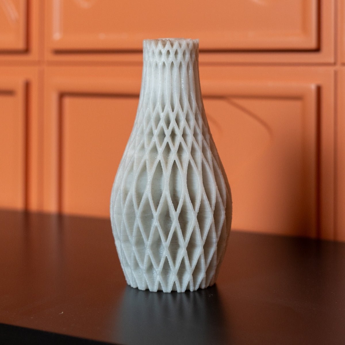 Converge Plant - Based Marble White Vase – Home Decor on Brown Living™. SKU: CONVEDPLMWA014. Img 1.