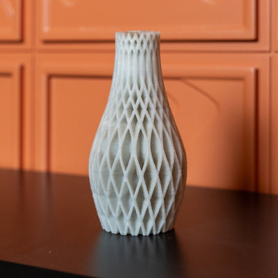 Converge Plant - Based Marble White Vase – Home Decor on Brown Living™. SKU: CONVEDPLMWA014. Img 1.