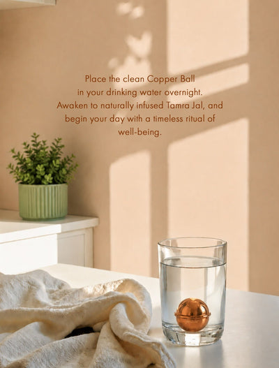 Copper Ball for Tamra Jal | Copper Infused Water Wellness Accessory – Skin Care on Brown Living™. SKU: POSH0010. Img 5.