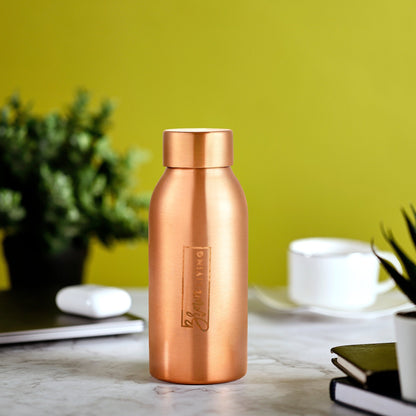 Copper Bottle - Easy Sip & Leak Proof - 500 ml – Bottles & Sippers on Brown Living™. SKU: BL-29-copper. Img 1.