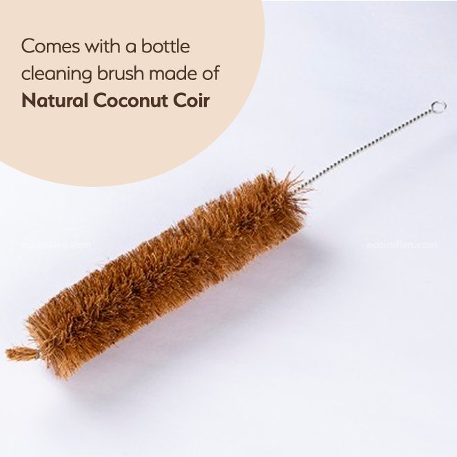 Copper Water Bottle with Cleaning Brush - Tattvamasi - 1 Litre | Verified Sustainable Bottles & Sippers on Brown Living™