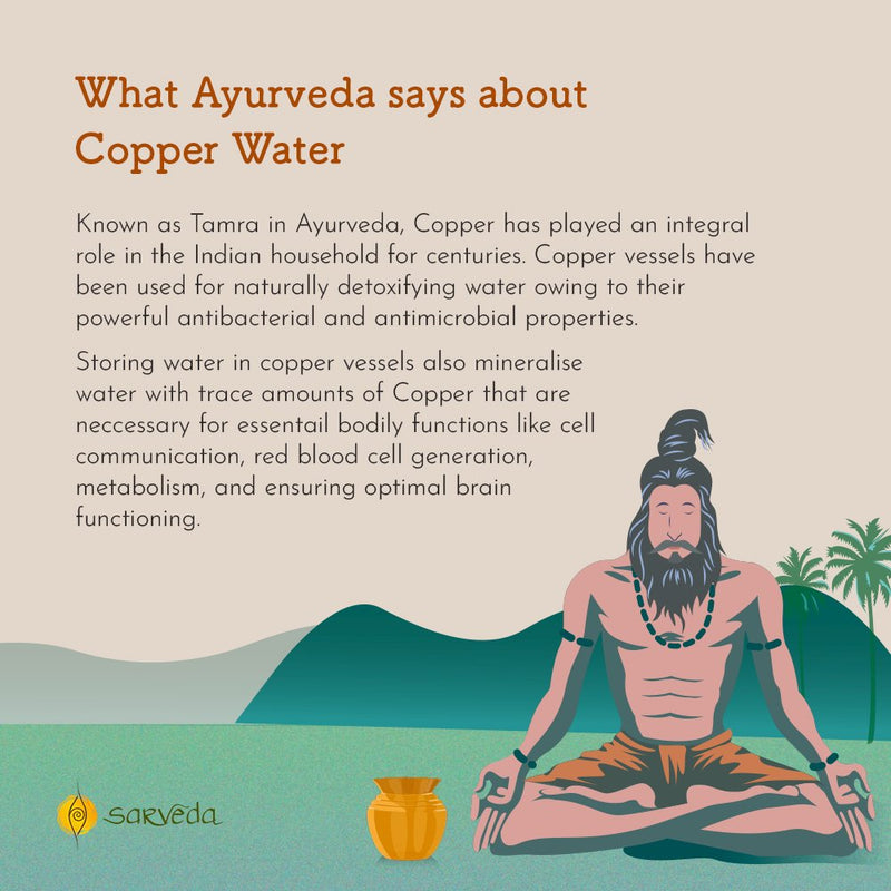 Copper Water Bottle with Cleaning Brush - Tattvamasi - 1 Litre | Verified Sustainable Bottles & Sippers on Brown Living™