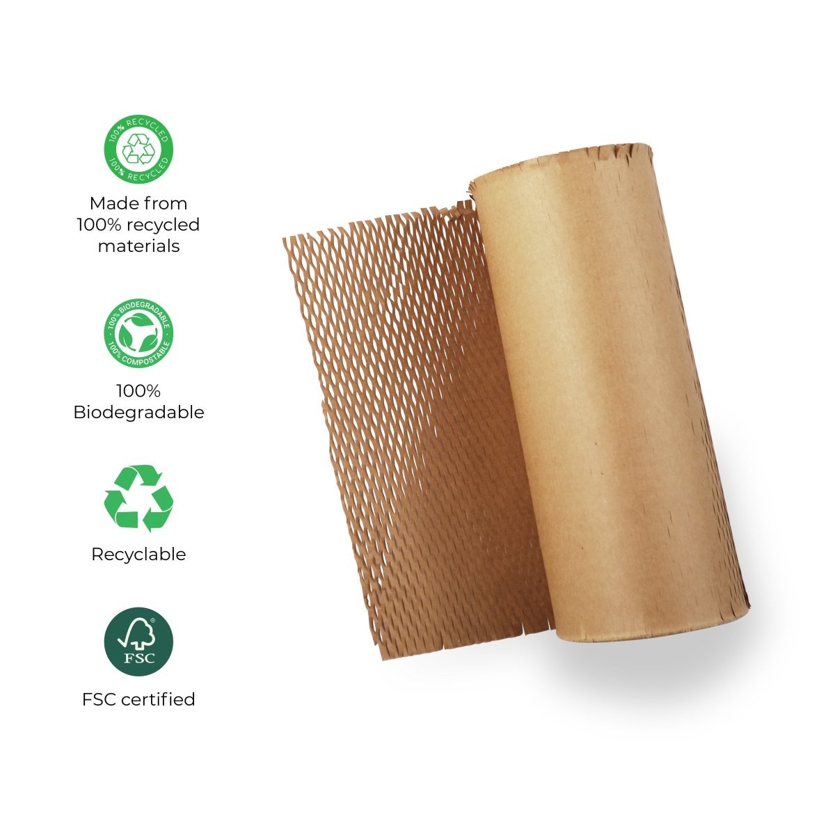 Eco - friendly Honeycomb Paper Bubble Wrap | 100M X 15" | Verified Sustainable by Brown Living™