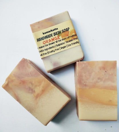 Handmade Bath soap - Orange | Pack of 2 | Verified Sustainable by Brown Living™