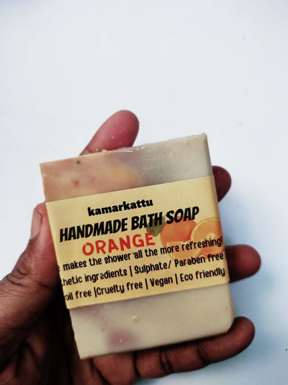 Handmade Bath soap - Orange | Pack of 2 | Verified Sustainable by Brown Living™