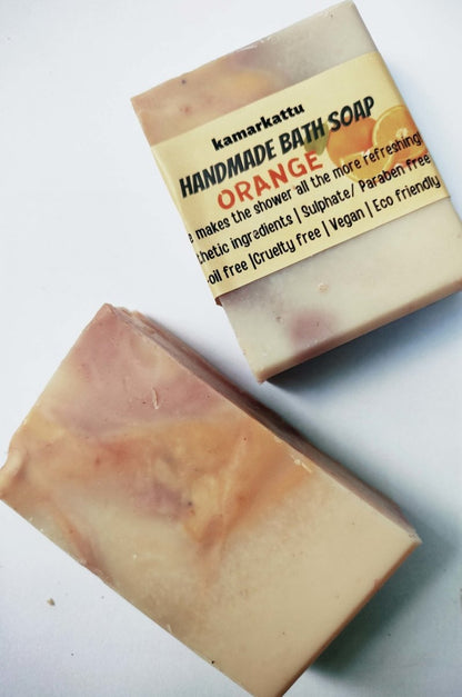 Handmade Bath soap - Orange | Pack of 2 | Verified Sustainable by Brown Living™