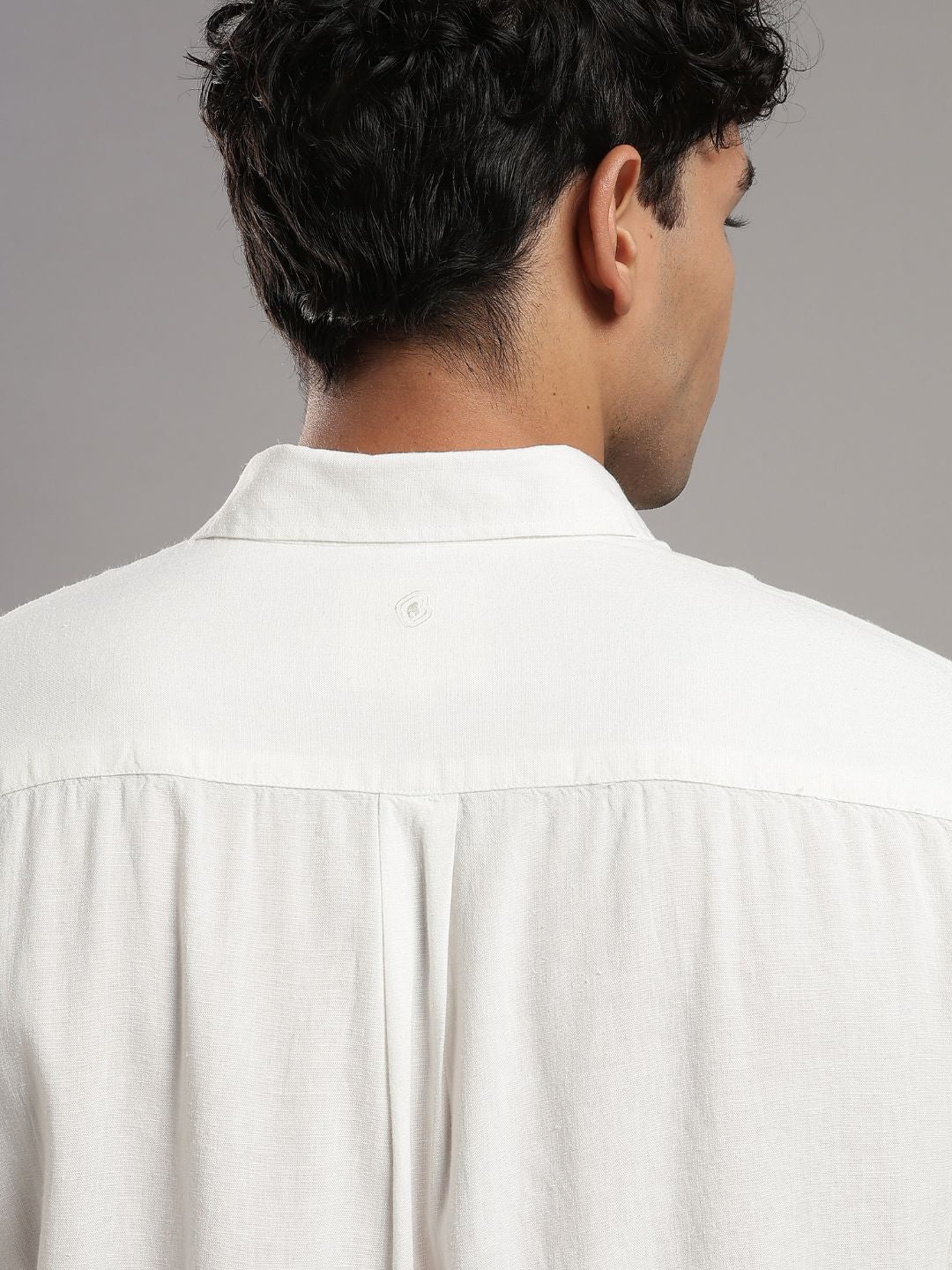Cora Pure Linen White Full - Sleeve Men's Shirt – Mens Shirt on Brown Living™. SKU: LN-CR-F-S. Img 8.