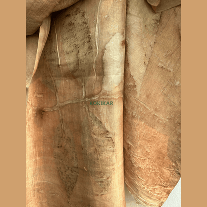 Coral Carnation Pure Silk Scarf – Naturally Dyed & Ecoprinted – Womens Scarf on Brown Living™. SKU: CO-SCARF-001. Img 4.