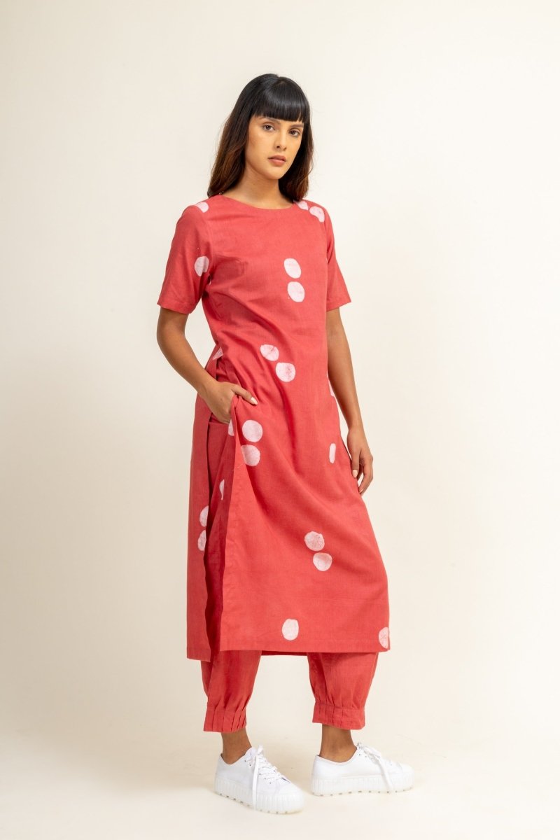 Coral Upcycled Cotton Tunic Set | Verified Sustainable by Brown Living™