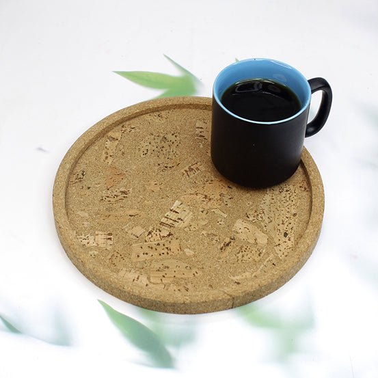 Cork Round Serving Tray | Verified Sustainable by Brown Living™