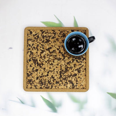 Cork Serving Pattern Tray (Square) – Trays & Platters on Brown Living™. SKU: MJ00172TY. Img 1.