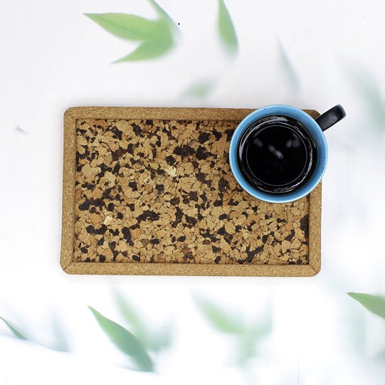 Cork Textured Serving Tray | Verified Sustainable by Brown Living™