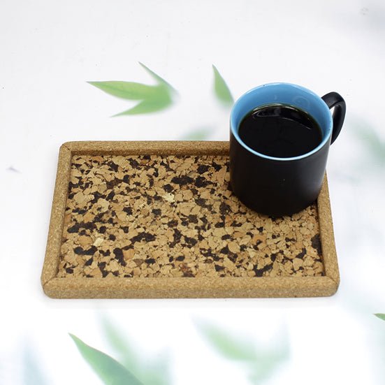 Cork Textured Serving Tray | Verified Sustainable by Brown Living™