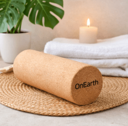 Cork Yoga Roller Natural Eco Friendly Foam Roller – Yoga Block on Brown Living™. SKU: OEP151. Img 4.