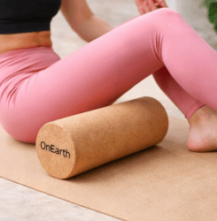 Cork Yoga Roller Natural Eco Friendly Foam Roller – Yoga Block on Brown Living™. SKU: OEP151. Img 5.