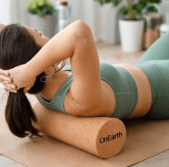 Cork Yoga Roller Natural Eco Friendly Foam Roller – Yoga Block on Brown Living™. SKU: OEP151. Img 3.