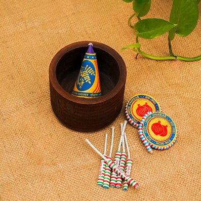 Corporate Diwali Gift Hamper | Door Hanging Set - Plantable Crackers - Wooden Planter | Verified Sustainable by Brown Living™