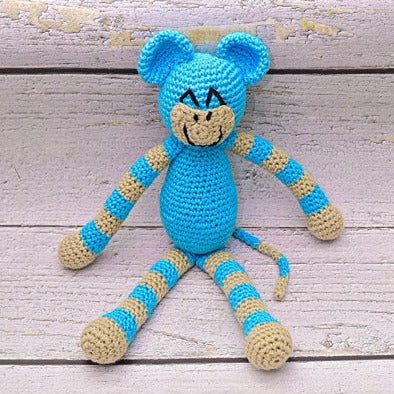 Cotton Blue Stripe Monkey | Verified Sustainable by Brown Living™