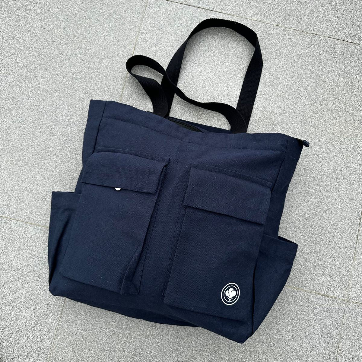 Cotton Canvas Tote for Short Trips & Staycations – Tote Bag on Brown Living™. SKU: WEEK007NB. Img 7.