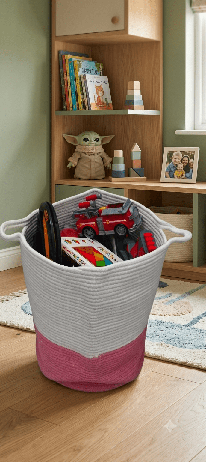 Cotton Cove Laundry Basket | Multipurpose Organizer – Laundry Baskets on Brown Living™. SKU: OEP949. Img 5.