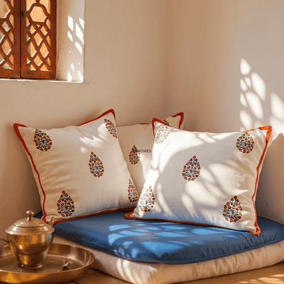 Cotton Cushion Covers Set of 4 – 16x16 inches – Covers & Inserts on Brown Living™. SKU: CUS5MOTIFF16164. Img 2.