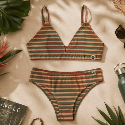Cotton Innerwear Co-Ord Set | Triangle Fit | Jungle Stripes – Womens Accessories on Brown Living™. SKU: Co-OrdErthystrp-XS. Img 6.