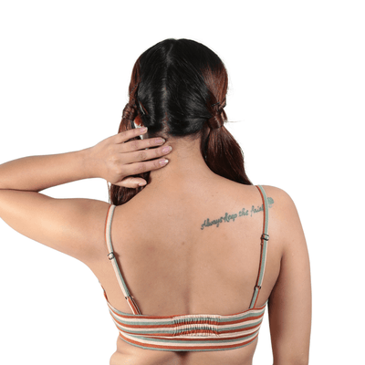 Cotton Innerwear Co-Ord Set | Triangle Fit | Jungle Stripes – Womens Underwear on Brown Living™. SKU: Co-OrdErthystrp-XS. Img 9.