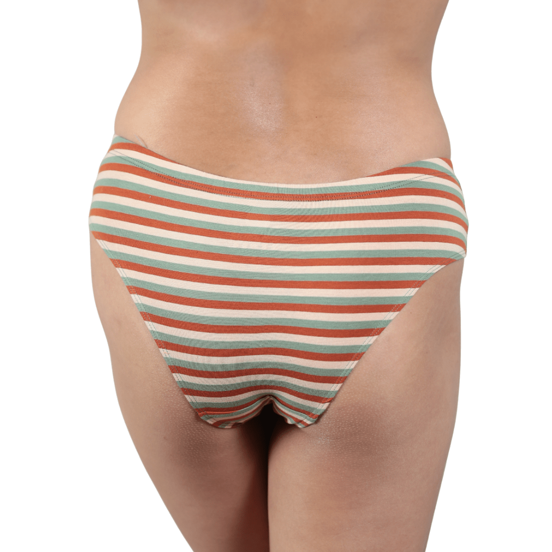 Cotton Innerwear Co-Ord Set | Triangle Fit | Jungle Stripes – Womens Underwear on Brown Living™. SKU: Co-OrdErthystrp-XS. Img 11.