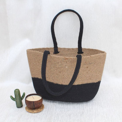 Cotton Jute Tote Bags – Womens Bag on Brown Living™. SKU: OEP276a. Img 18.