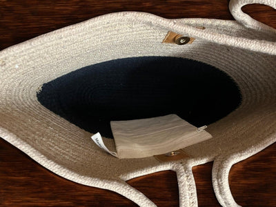 Cotton Jute Tote Bags – Womens Bag by ONEarth available on Brown Living™. Black & Brown . SKU: OEPBBTBa. Img 14.