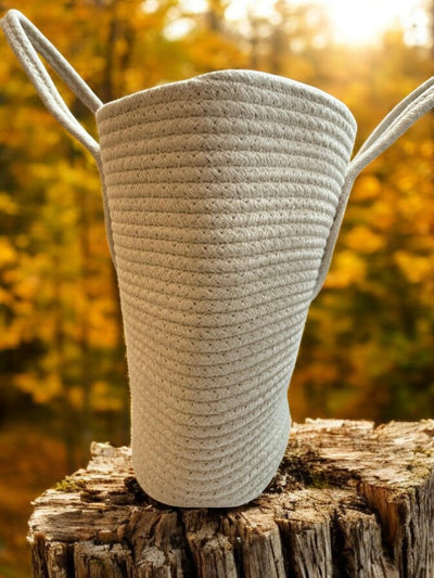 Cotton Jute Tote Bags – Womens Bag by ONEarth available on Brown Living™. White Boat Shape . SKU: OEPWB1a. Img 16.