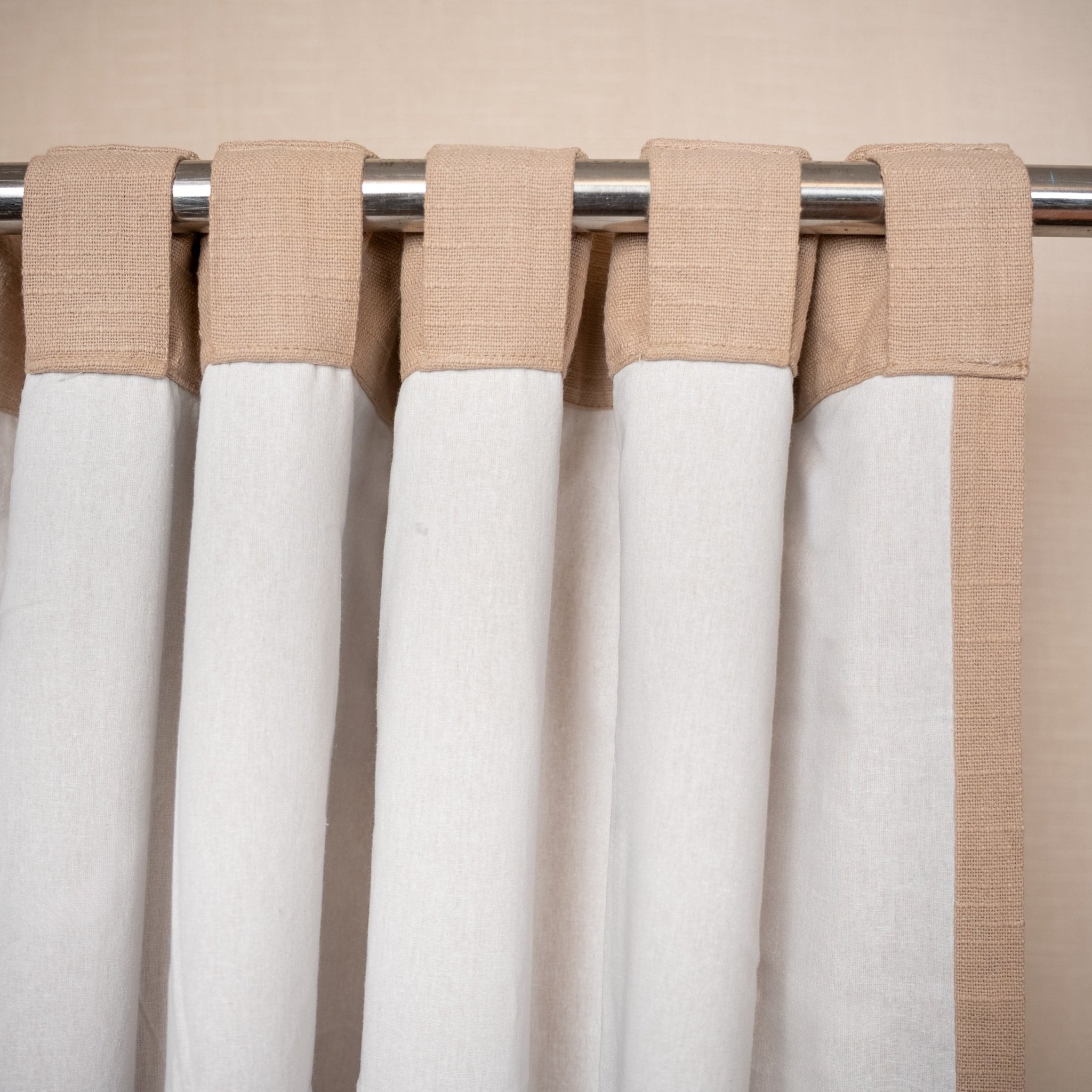 Cotton Slub Curtains | Textured Minimal Drapes for Modern – Curtains & Drapes on Brown Living™. SKU: EE-CS-01. Img 4.