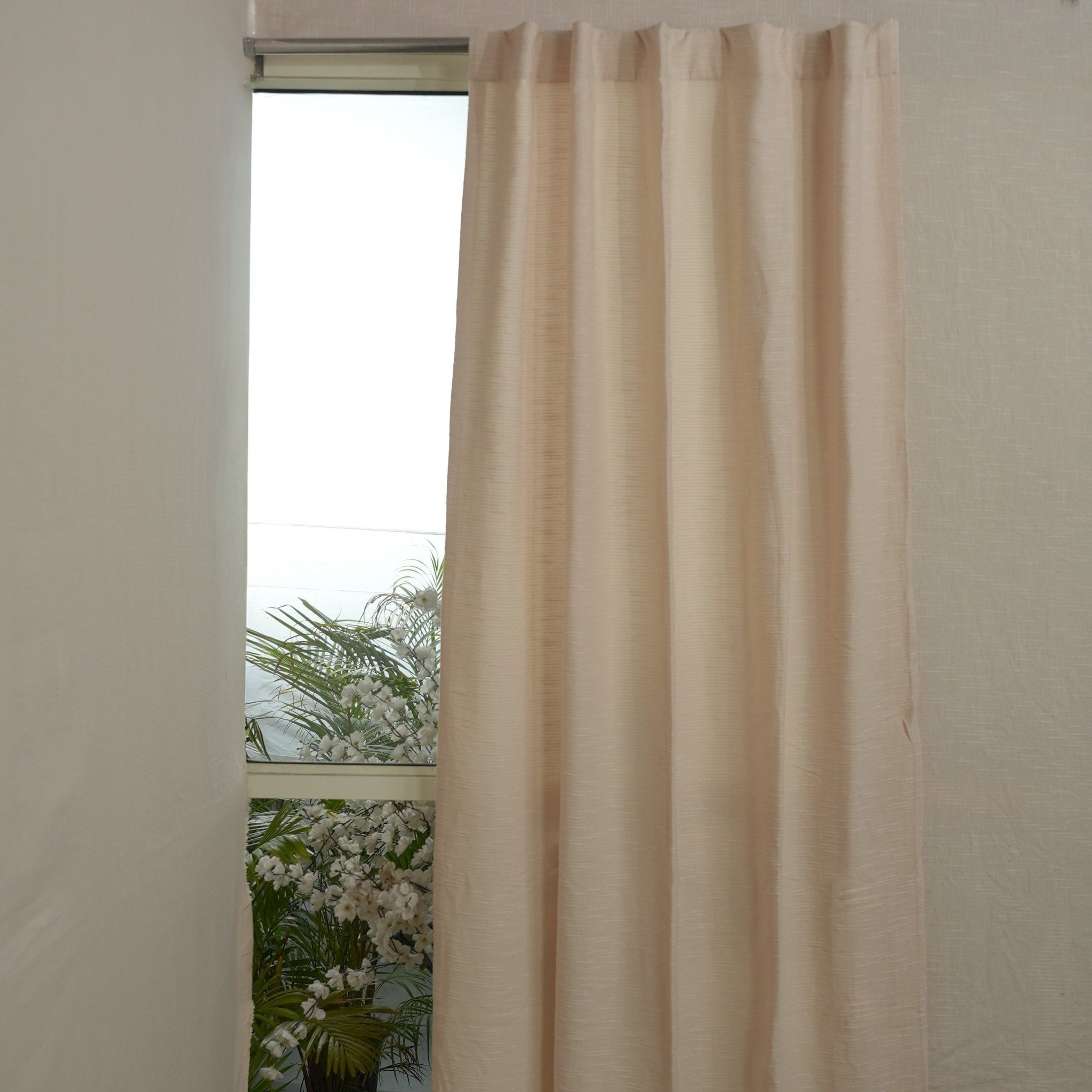 Cotton Slub Curtains | Textured Minimal Drapes for Modern – Curtains & Drapes on Brown Living™. SKU: EE-CS-03. Img 11.