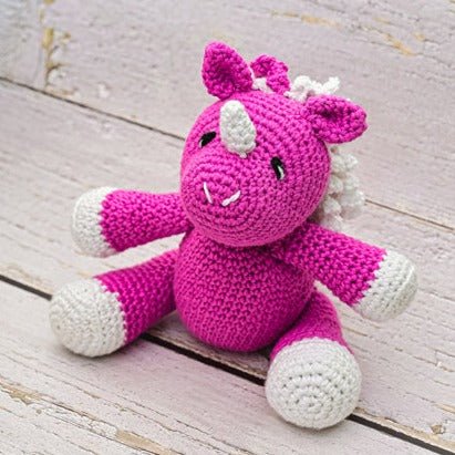 Cotton Unicorn Handcrafted Crochet Soft Toy | Verified Sustainable by Brown Living™