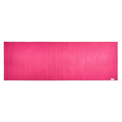 Cotton Yoga Mat - High Grip - Pink - 24 inches | Verified Sustainable by Brown Living™