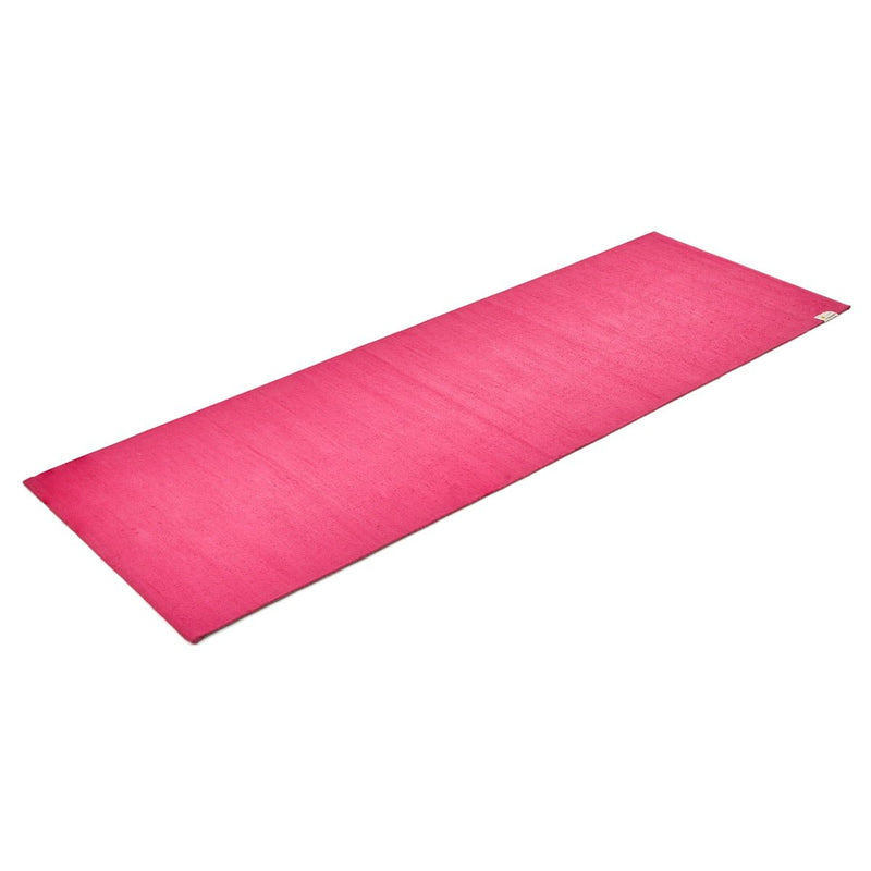 Cotton Yoga Mat - High Grip - Pink - 24 inches | Verified Sustainable by Brown Living™