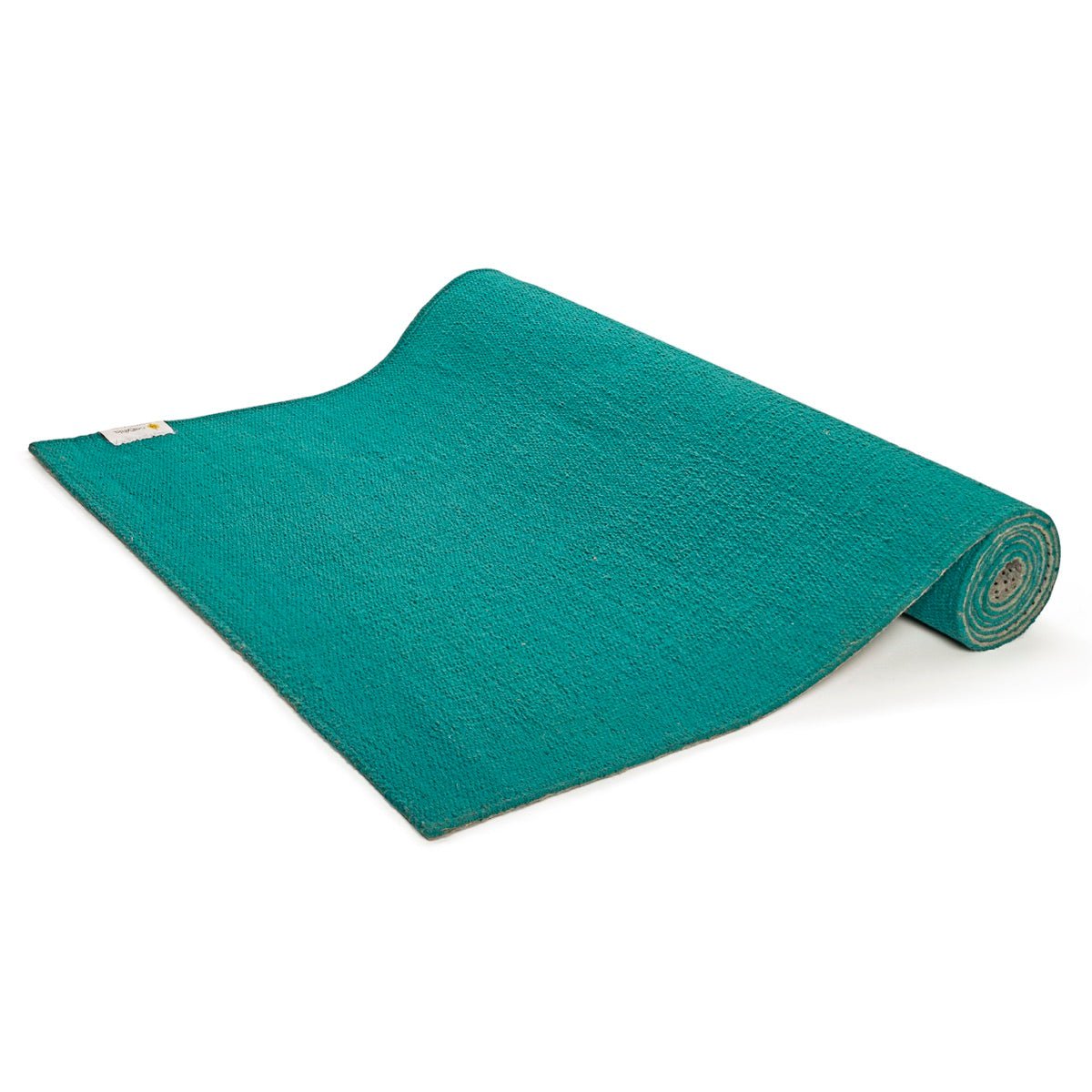 Cotton Yoga Mat - High Grip Teal - 24 inches | Verified Sustainable by Brown Living™