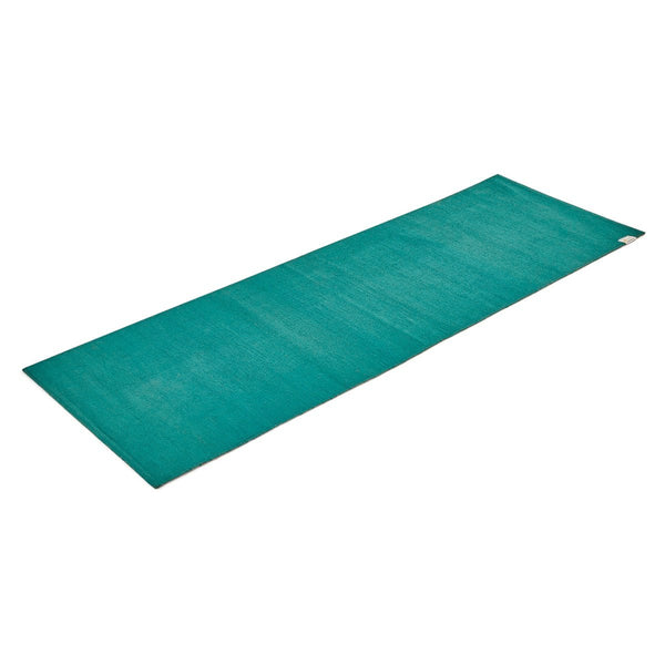 Cotton Yoga Mat - High Grip Teal - 24 inches | Verified Sustainable by Brown Living™