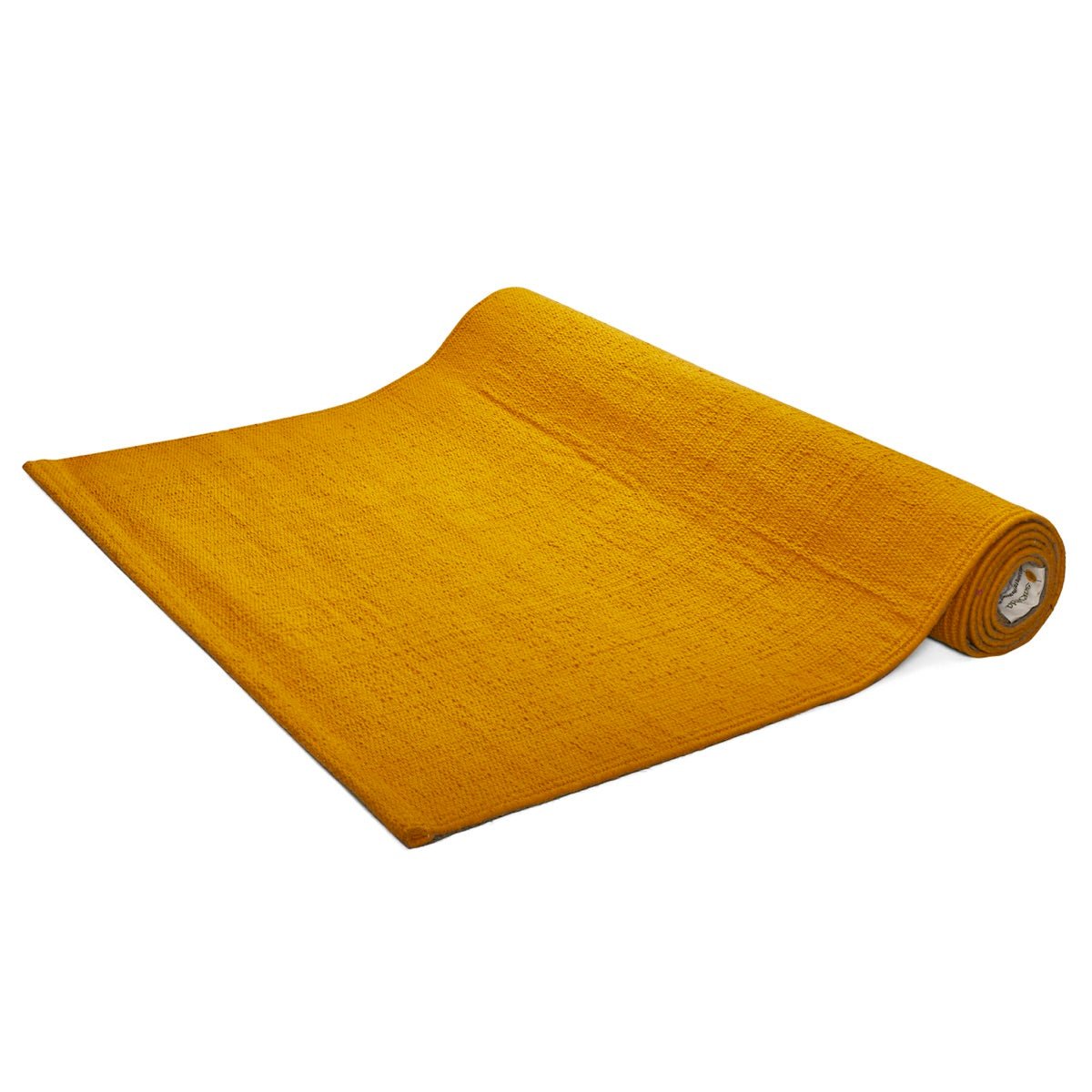 Cotton Yoga Mat - High Grip Yellow - 24 inches | Verified Sustainable by Brown Living™