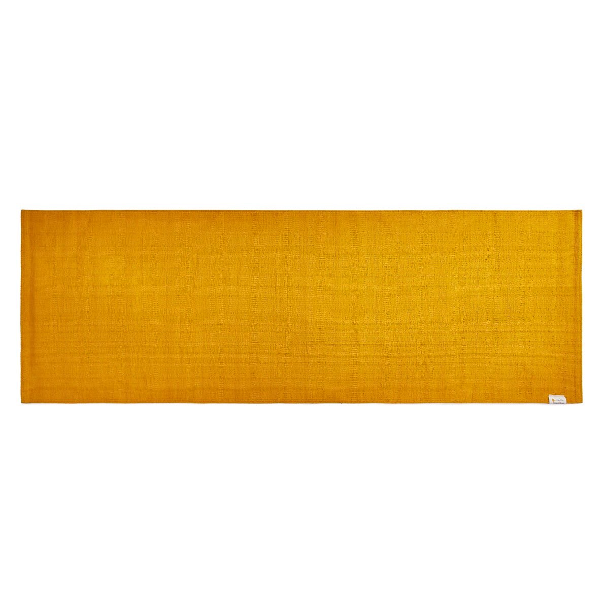 Cotton Yoga Mat - High Grip Yellow - 24 inches | Verified Sustainable by Brown Living™