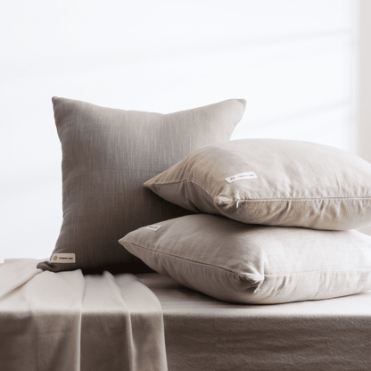 Saadiyat Ash Grey Cotton Cushion Cover
