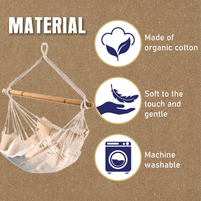 Cradle for Baby Cotton Onjal Swing | Infant Hammock 0 - 12 Months - 15kg – Home Decor on Brown Living™. SKU: YABN. Img 4.