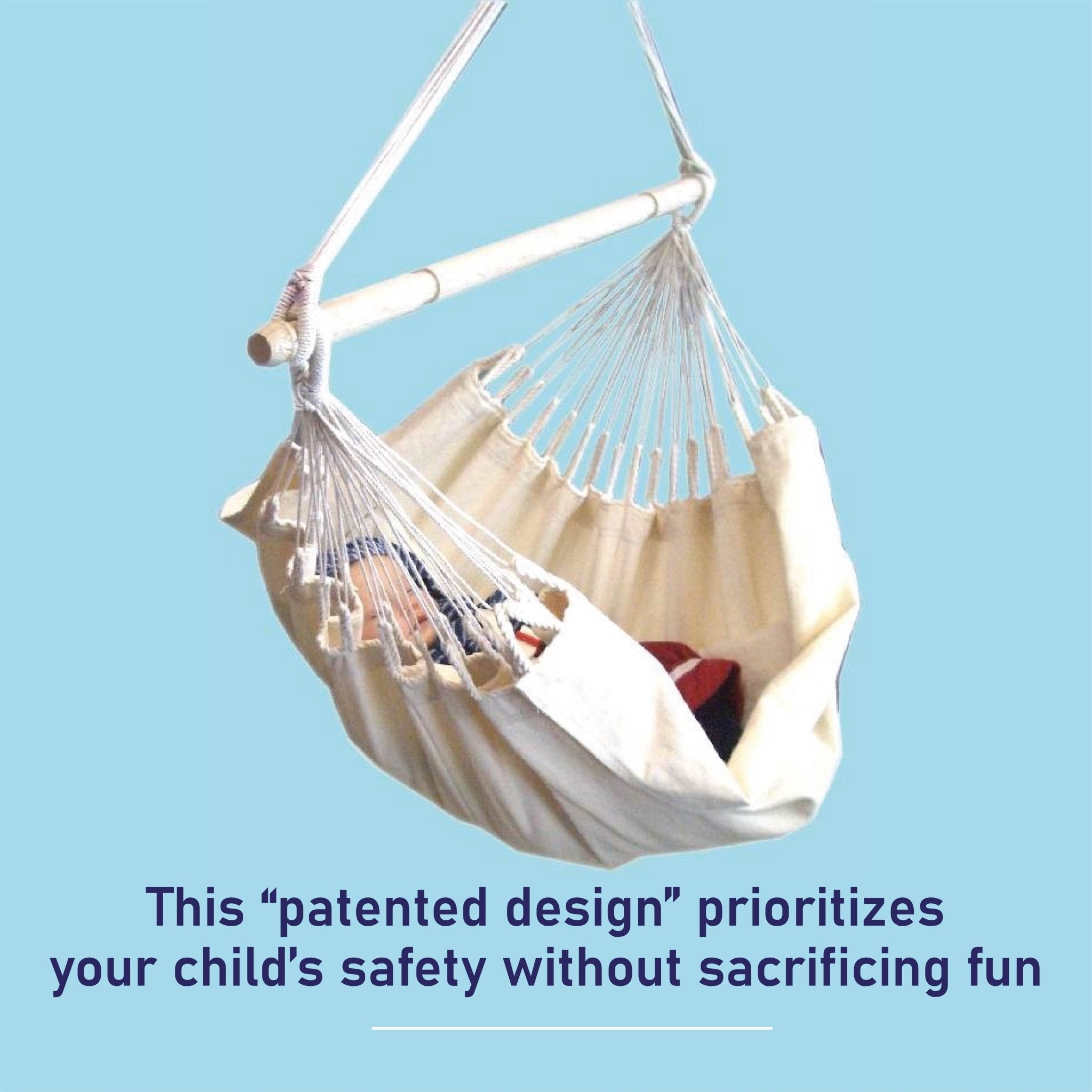 Cradle for Baby Cotton Onjal Swing | Infant Hammock 0 - 12 Months - 15kg – Home Decor on Brown Living™. SKU: YABN. Img 3.