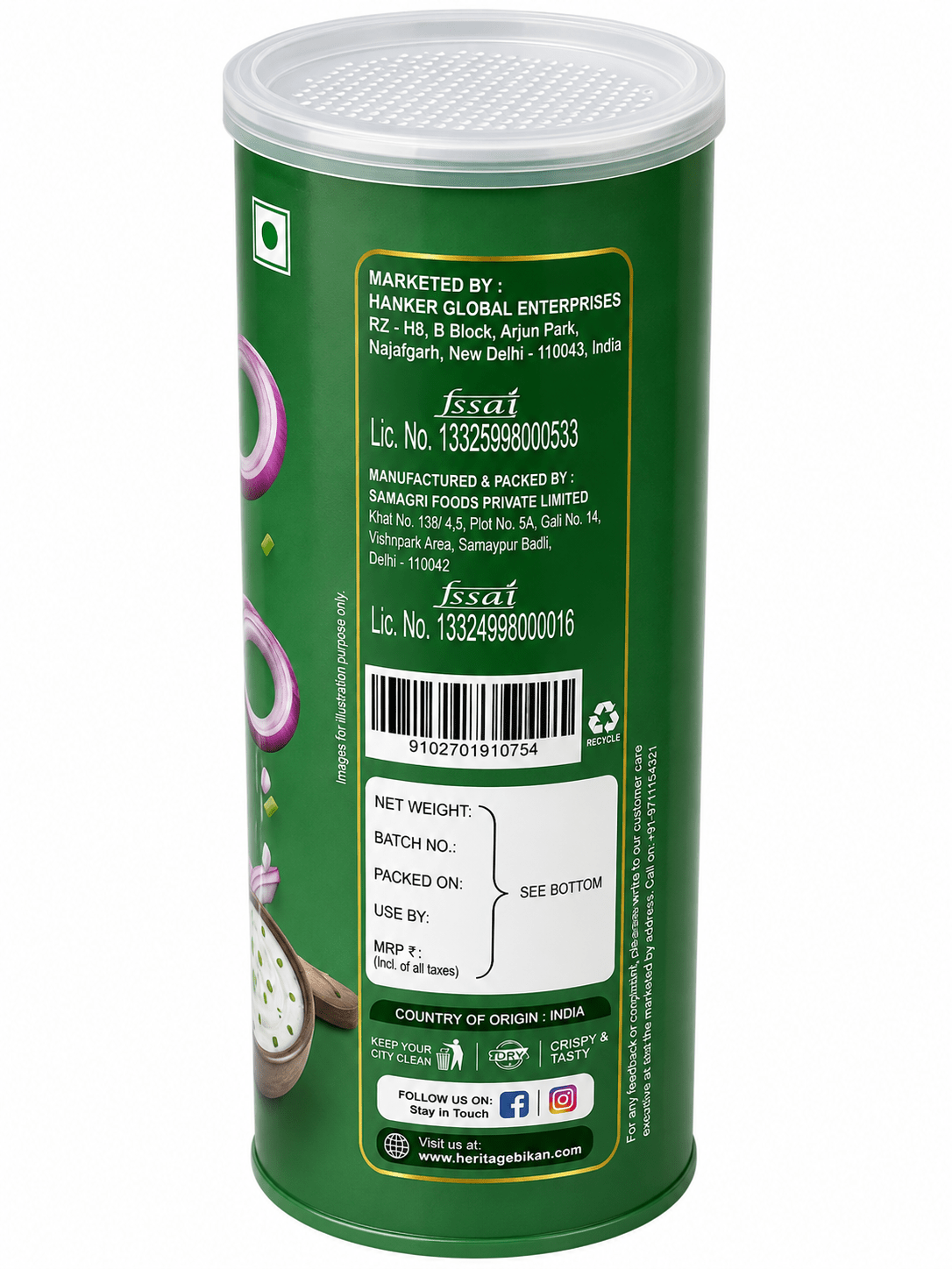 Cream & Onion Makhana 60g | Roasted Fox Nuts Savoury Snack – Healthy Snacks on Brown Living™. SKU: HGE0004. Img 4.